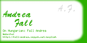 andrea fall business card